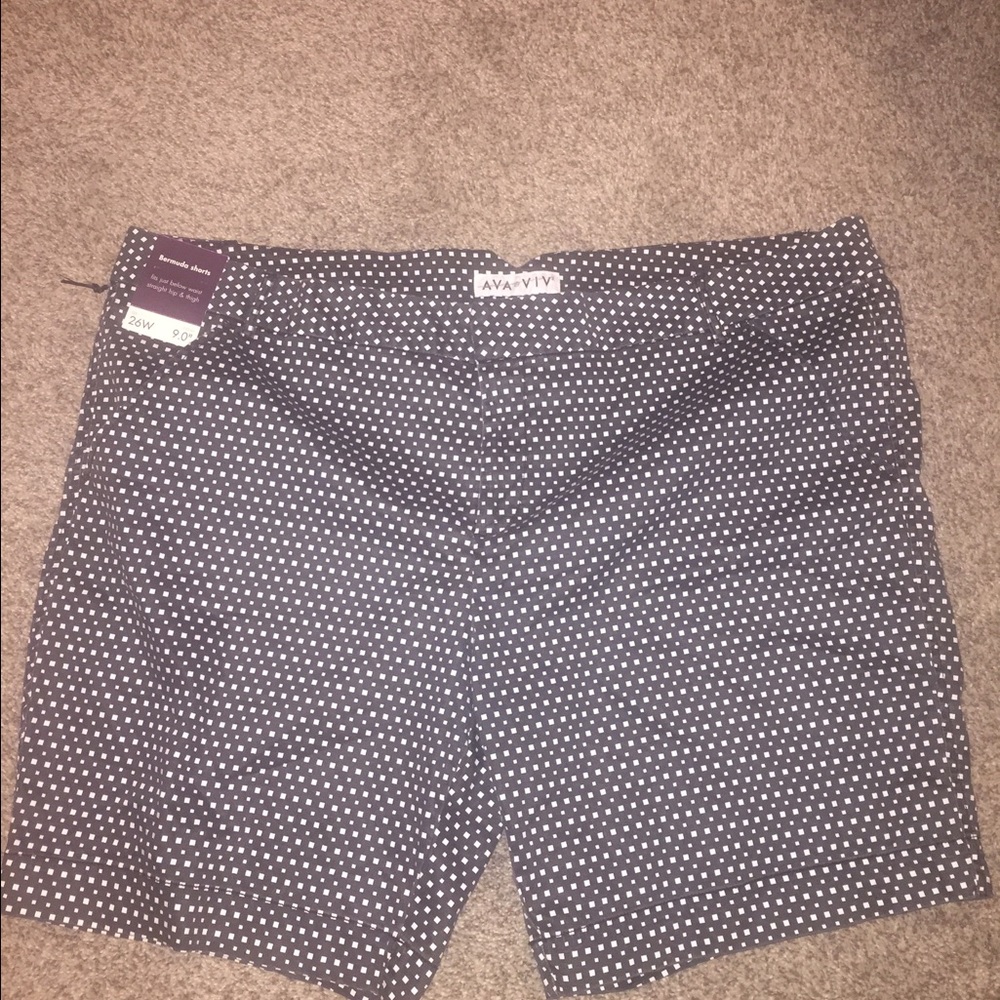 Ava Viv shorts 26w black white checkered
